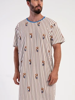 Pánská noční košile s krátkým rukávem Bear