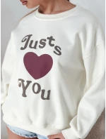 Dámská mikina s potiskem LOVE béžová Dstreet model 21988187 - FashionStreet