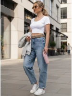 Dámské džínové kalhoty s páskem Dstreet model 21996330 - FashionStreet Dámské džínové kalhoty s páskem Dstreet model 21996330 - FashionStreet