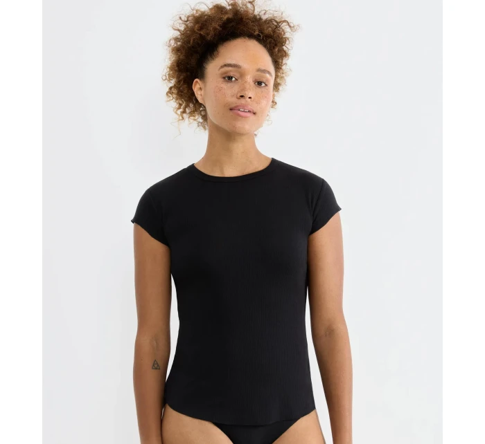 sloggi GO rebrované tričko - BLACK - SLOGGI BLACK - SLOGGI