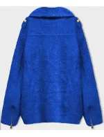 Krátka vlnená bunda z alpaky v chrpovej farbe (553)