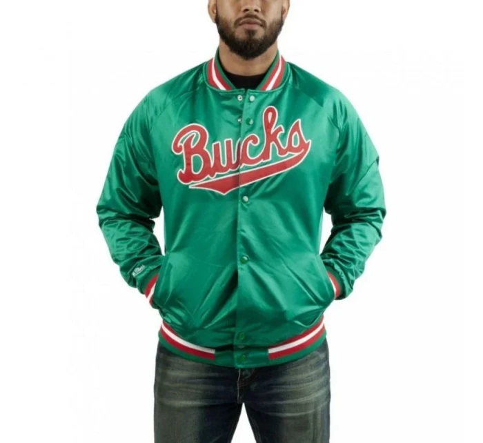 Mitchell & Ness NBA Milwaukee Bucks Ľahká bunda M STJKMG18013-MBUDKGN pánska