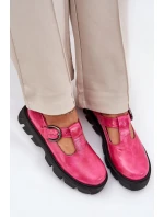 Lakierowane Skórzane Półbuty Z Klamrą Zazoo 20183 Fuksja Lakierowane Skórzane Półbuty Z Klamrą Zazoo 20183 Fuksja