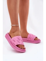 Klapki Damskie Na Platformie Big Star RR274A541 Różowe Klapki Damskie Na Platformie Big Star RR274A541 Różowe