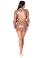 Sexy Koucla Faux Leather Dress with !WOW! Back