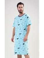 Pánská noční košile s krátkým rukávem model 17843969 - Vienetta MAN Pánská noční košile s krátkým rukávem model 17843969 - Vienetta MAN