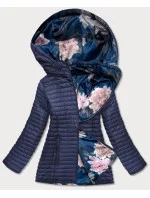 Tmavě modrá dámská oboustranná bunda s kapucí 1 model 17099141 - Andrea Lee Tmavě modrá dámská oboustranná bunda s kapucí 1 model 17099141 - Andrea Lee