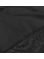 Tenká krátká černá dámská tepláková mikina model 18378913 - J.STYLE Tenká krátká černá dámská tepláková mikina model 18378913 - J.STYLE