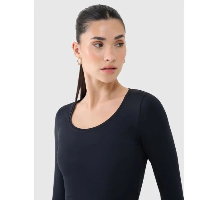 Dámské hladké tričko s dlouhým rukávem model 21436414 - 4F