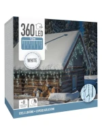 VIANOČNÝ STROMČEK SVETLÁ VONKAJŠIE SVETLO ZÁVES 360 VIEDOL ČASOVAČ STUDENÁ BIELA KÁBEL ZELENÁ