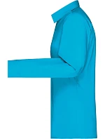 JN 677 Popelínová halenka s dlouhým rukávem model 22436659 turquoise - Daiber JN 677 Popelínová halenka s dlouhým rukávem model 22436659 turquoise - Daiber