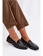 Mokasíny z pravé kůže Vinceza 18121 černé