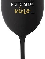 ...TATKO JE VONKU, TAK CHCE VÍNO... - čierny pohár na víno 350 ml