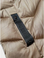 Béžová dámská zimní prošívaná bunda model 21248145 - S'WEST Béžová dámská zimní prošívaná bunda model 21248145 - S'WEST