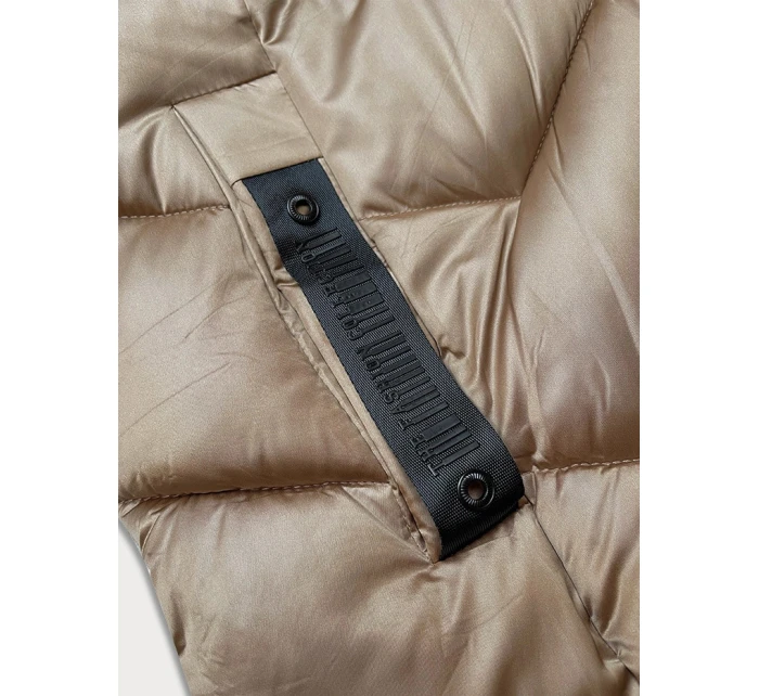 Béžová dámská zimní prošívaná bunda model 21248145 - S'WEST