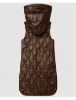 Dámska ľahká vesta so zlatým zipsom Goodlookin chocolate (B8586/B8587-14)