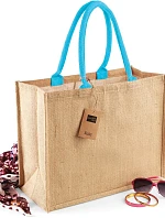 Westford Mill W 407 Jutová nákupná taška „Classic“ 50.0407 natural/surf blue