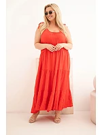 Dámské viskózové šaty na zavazovacích ramínkách černá