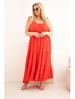 Dámské viskózové šaty na zavazovacích ramínkách černá