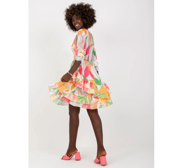 Šaty DHJ SK 0997 1.33X bielo-ružové Šaty DHJ SK 0997 1.33X bielo-ružové