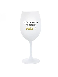JE ZA 5  biely pohár na víno 350 ml model 22163983 - Giftela