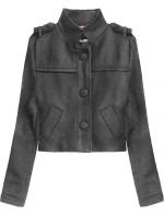 Dámska krátka bunda so stojačikom 1096 - LJR Dámska krátka bunda so stojačikom 1096 - LJR