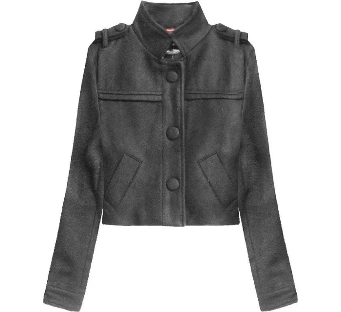 Dámska krátka bunda so stojačikom 1096 - LJR Dámska krátka bunda so stojačikom 1096 - LJR