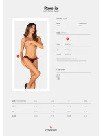 Zmyselné tangá otvorené Roxelia crotchless thong - Obsessive