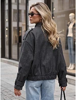 Krótka kurtka damska z stójką czarna model 22341051 - FashionStreet