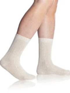 Zimní bambusové ponožky BAMBUS  SOCKS  béžová model 18866843 - Bellinda