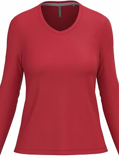 K 382 Dámské tričko do V s dl. rukávem model 22508392 red - Kariban