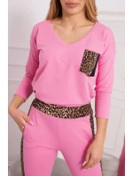 Leopardia sada svetlo ružová