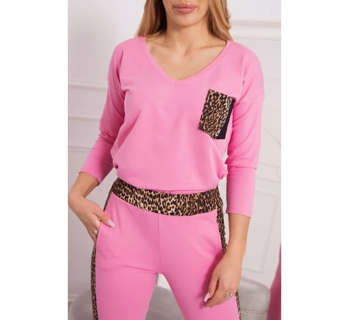 Leopardia sada svetlo ružová