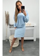 Blúzka + pruhované šaty modré Blúzka + pruhované šaty modré