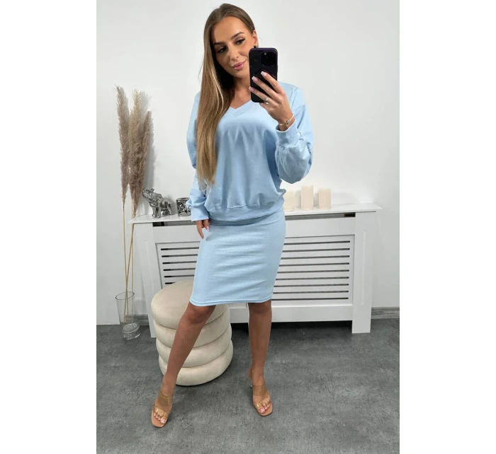 Blúzka + pruhované šaty modré Blúzka + pruhované šaty modré