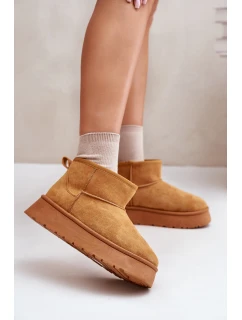 Nízké dámské sněhule na platformě s podšívkou Camel model 21673113 - EVENTO