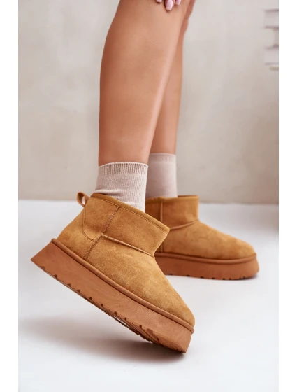 Nízké dámské sněhule na platformě s podšívkou Camel model 21673113 - EVENTO