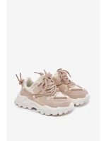Buty Sportowe Sneakersy Dziecięce Beżowe Tilvianea