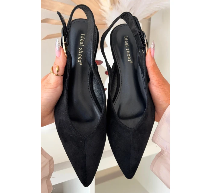 Dámské baleríny s přezkou Černé model 21834811 - Boto