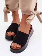 Dámské sandály na platformě Černé Liorisse