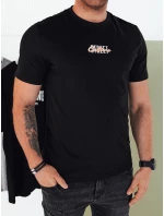 Pánske tričko s potlačou čierne FashionStreet RX5422
