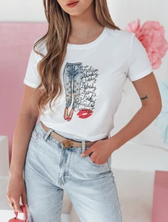 Dámské tričko s potiskem bílé model 21986873 - Dstreet