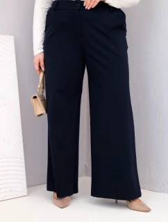 Dámske Plus veľkosť široké nohavice s vysokým pásom Garnet