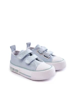 Dziecięce Materiałowe Trampki Na Rzep BIG STAR KK374078 Niebieskie