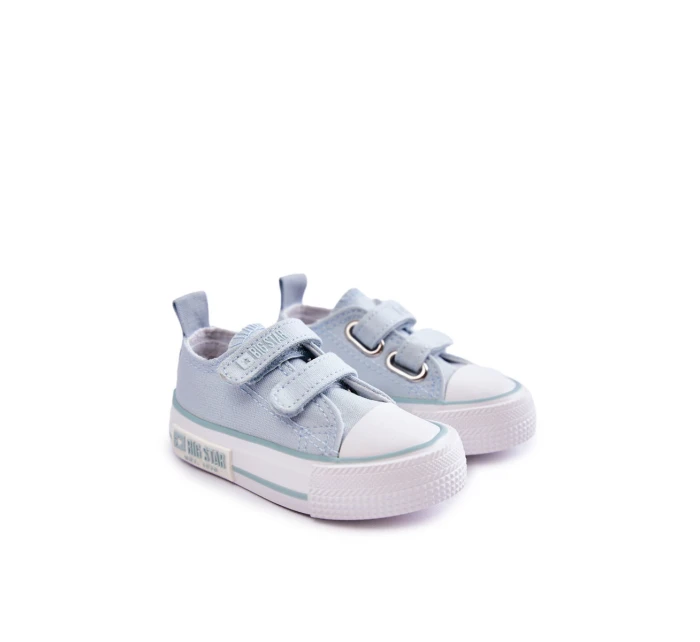 Dziecięce Materiałowe Trampki Na Rzep BIG STAR KK374078 Niebieskie