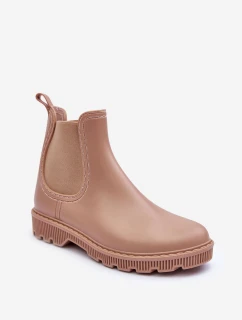 Damskie Wsuwane Matowe Kalosze Beżowe Helinca