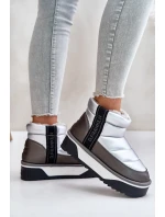 Niskie Śniegowce Na Grubej Podeszwie D.Franklin DFSH371010 Srebrne