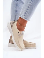 Lehké Dámské Polobotky Béžové model 21694797 - VINCEZA Lehké Dámské Polobotky Béžové model 21694797 - VINCEZA