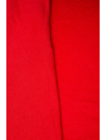 Vystužená mikina s dlhým chrbtom a kapucňou v červenej farbe