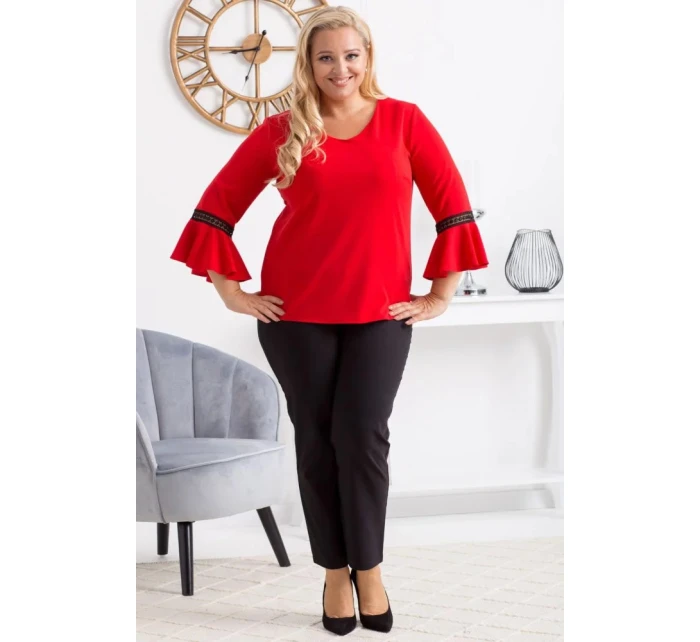 Dámská halenka model 18804449 Tmavě červená - Karko